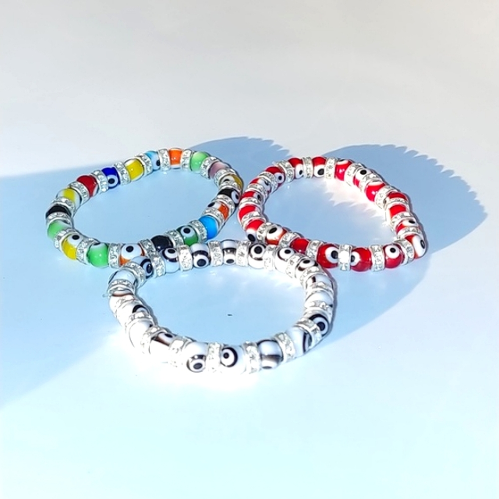 3/$15 kid's evil eye stretchy bracelets NWT